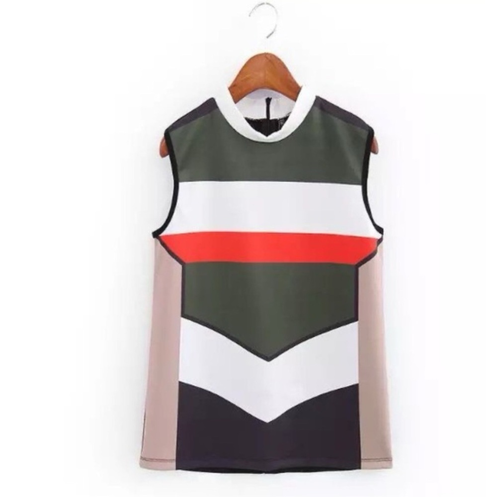 Zara Colorblock Sleeveless Top